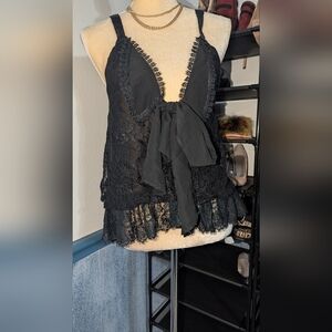 Elegant Black Lace Women’s Top By RYU (M)